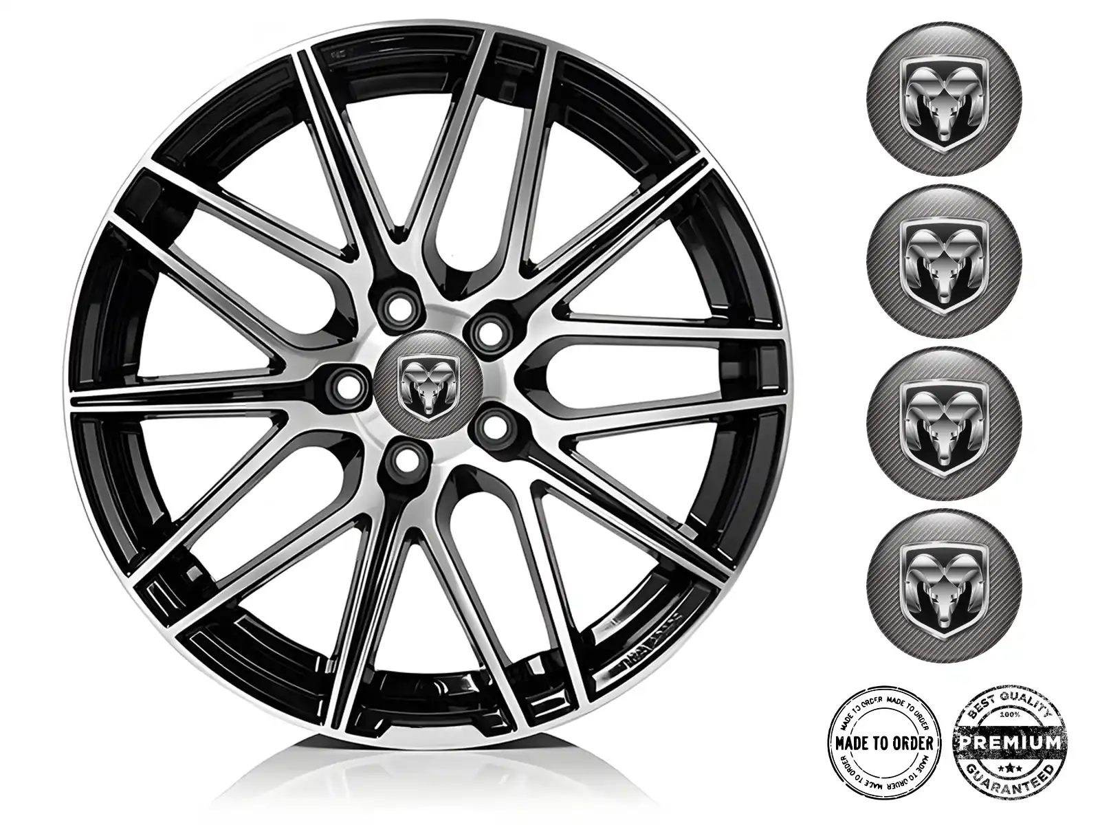 Dodge Gewölbte Aufkleber Design Hochwertige Radembleme